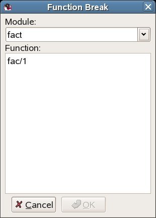 Function Break Dialog Window Function Break Dialog Window